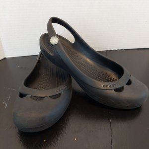 Crocs Black Kadee Shoes Womens Size 8 Slip On